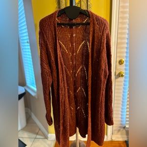 Westport 1962 Plus Size cardigan-Burgundy